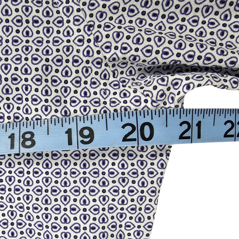 Zara Man Long Sleeve Slim Fit Button Down Shirt Blue White Men's Size Medium - Picture 15 of 15